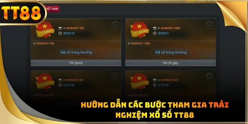 Người chơi cần hoàn thiện trình tự thao tác để đặt cược bộ số may mắn